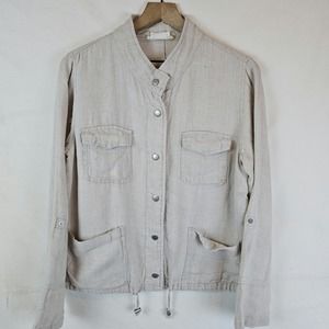 C&C California‎ linen jacket, beige, approx size M